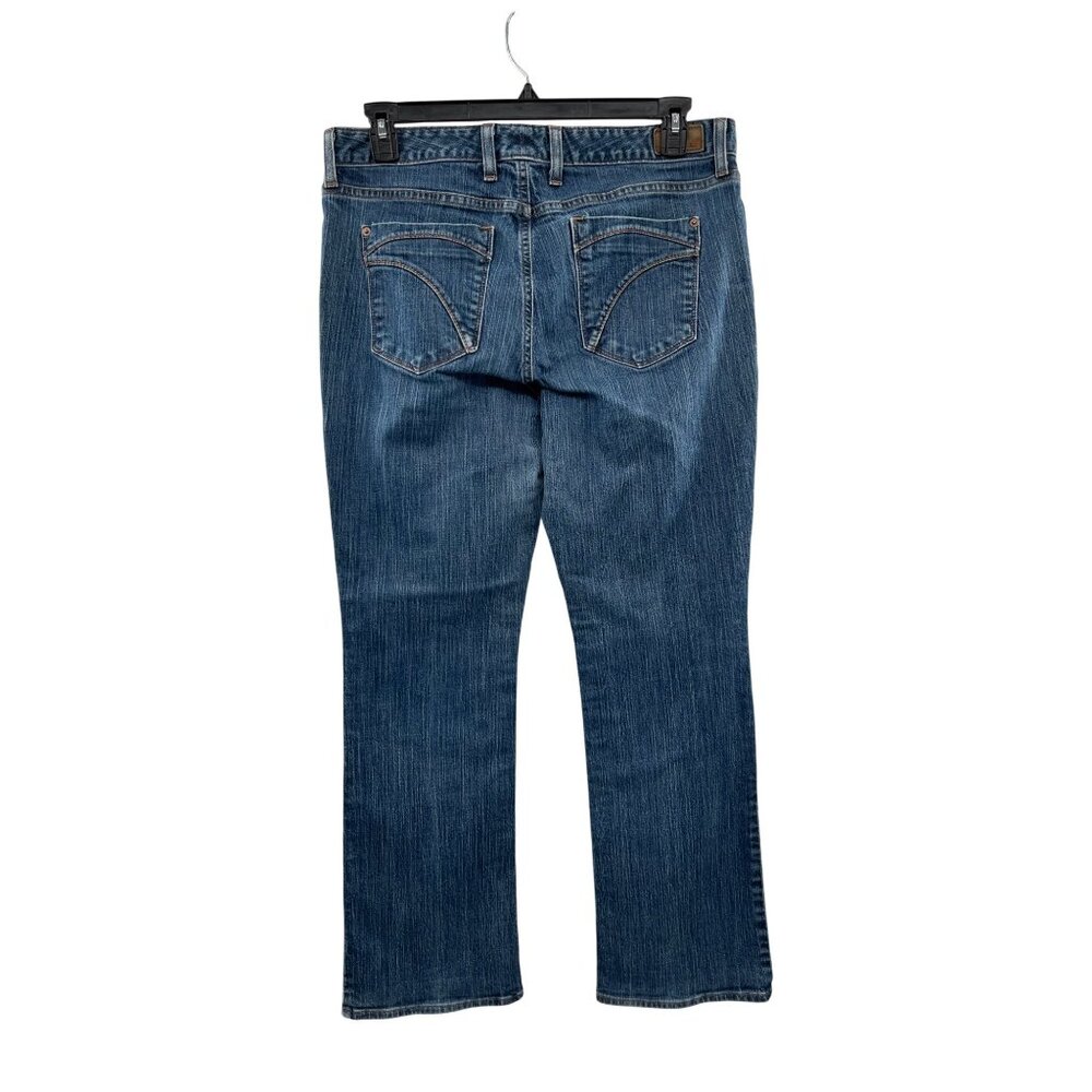 Eddie Bauer Jeans Womens 14R Blue Straight Fit Stretch Cotton Denim Used - Picture 2 of 16